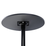 Obsidian Pub Table Round Black Mdf Top with Black Leg And Base - 23.7-Inch Top