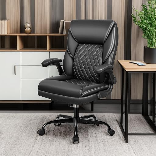 Office Chair, Executive Leather Chair Home Office Desk Chairs, Ergonomic Computer