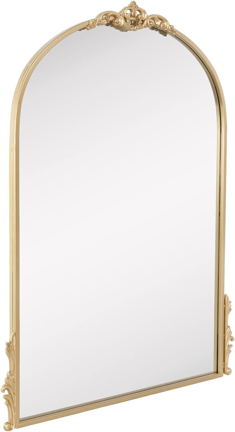 Bordeaux Arch Ornate Mirror (Gold, Small)
