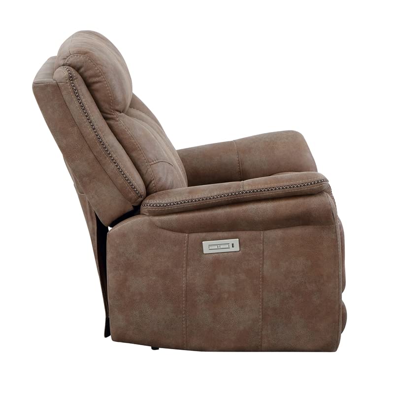 ModernaRest Caramel Power Recliner Chair with Adjustable Headrest