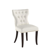 Fabric Dining Chairs Set of 2, Tufted Dining Room Chairs,Upholstered Solid Wood Accent