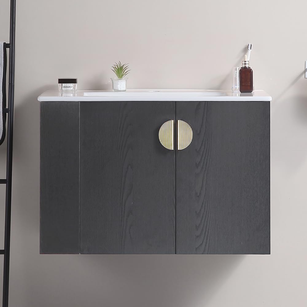 30" Bathroom Vanity with Sink,Wall Mounted Bathroom Vanity Cabinet Set
