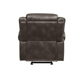 Glider Recliner in Brown Leather Aire