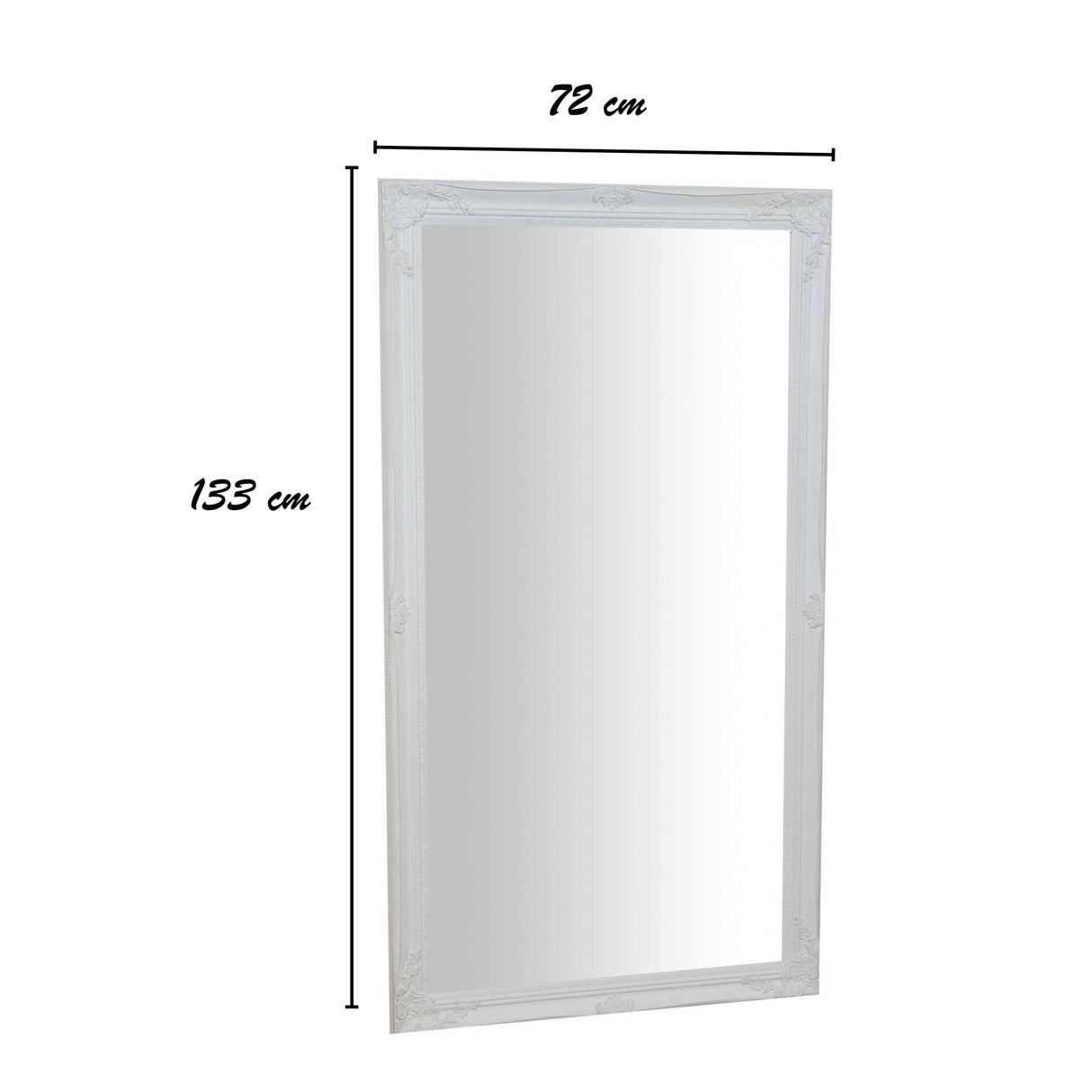 Vertical / Horizontal Antiqued White Finish W72xDP3xH132