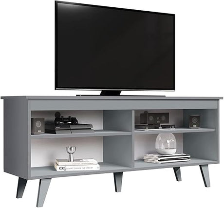 TV Stand Cabinet with 4 Shelves and Cable Management, Entertainment Center for TVs