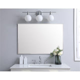 Grace 27x36 Modern Aluminum Rectangle Mirror in Silver