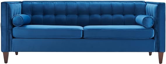 58'' W Velvet Sofa, Mid-Century Modern Love Seats Sofa Furniture