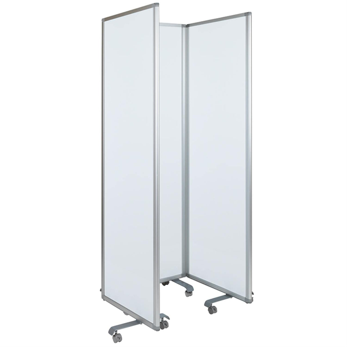 Raisley 3-Section Mobile Magnetic Whiteboard Partition for Classrooms or Offices