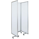 Raisley 3-Section Mobile Magnetic Whiteboard Partition for Classrooms or Offices