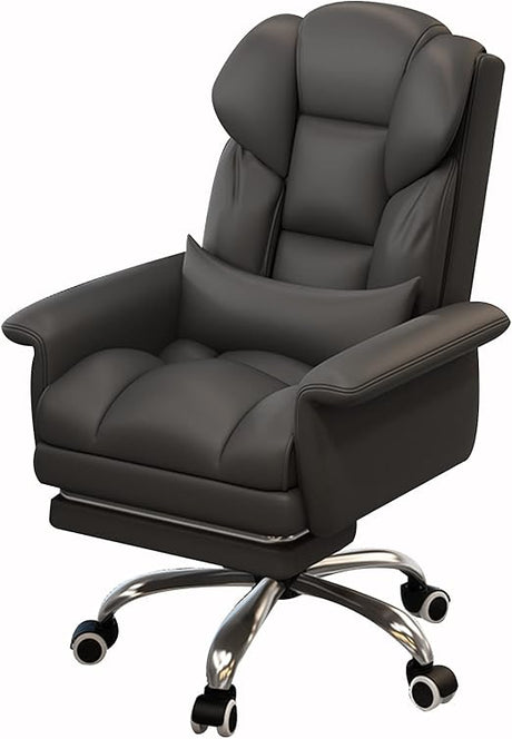 Office Chair, sedentary Comfortable Latex Cushion + 360 ° Rotation + footrest, liftable