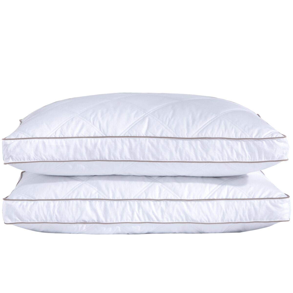 Goose Feathers and Down Pillow for Sleeping Gusseted Bed Hotel Collection Pillows