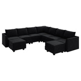 Modular Sectional Sofa Velvet U Shaped Couch with Storage Oversized Sectional Sofa