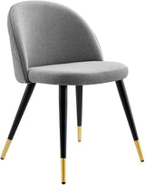 Modway Cordial Fabric Upholstered Dining Accent Chairs in Teal - Set of 2