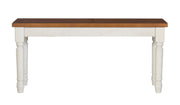 Backless Dining Wood Top Willow Bench