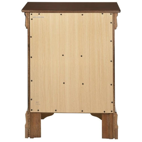 Louis Phillipe 3 Drawer Nightstand in Cappuccino