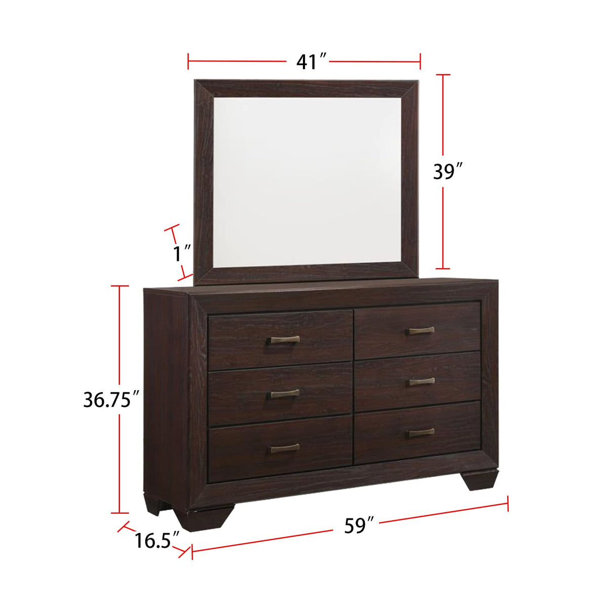 4 Piece Queen Bedroom Set, Dark Cocoa