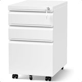 3 Drawer Filing Cabinet with Lock, File Cabinets for Home Office, Locking File Cabinet