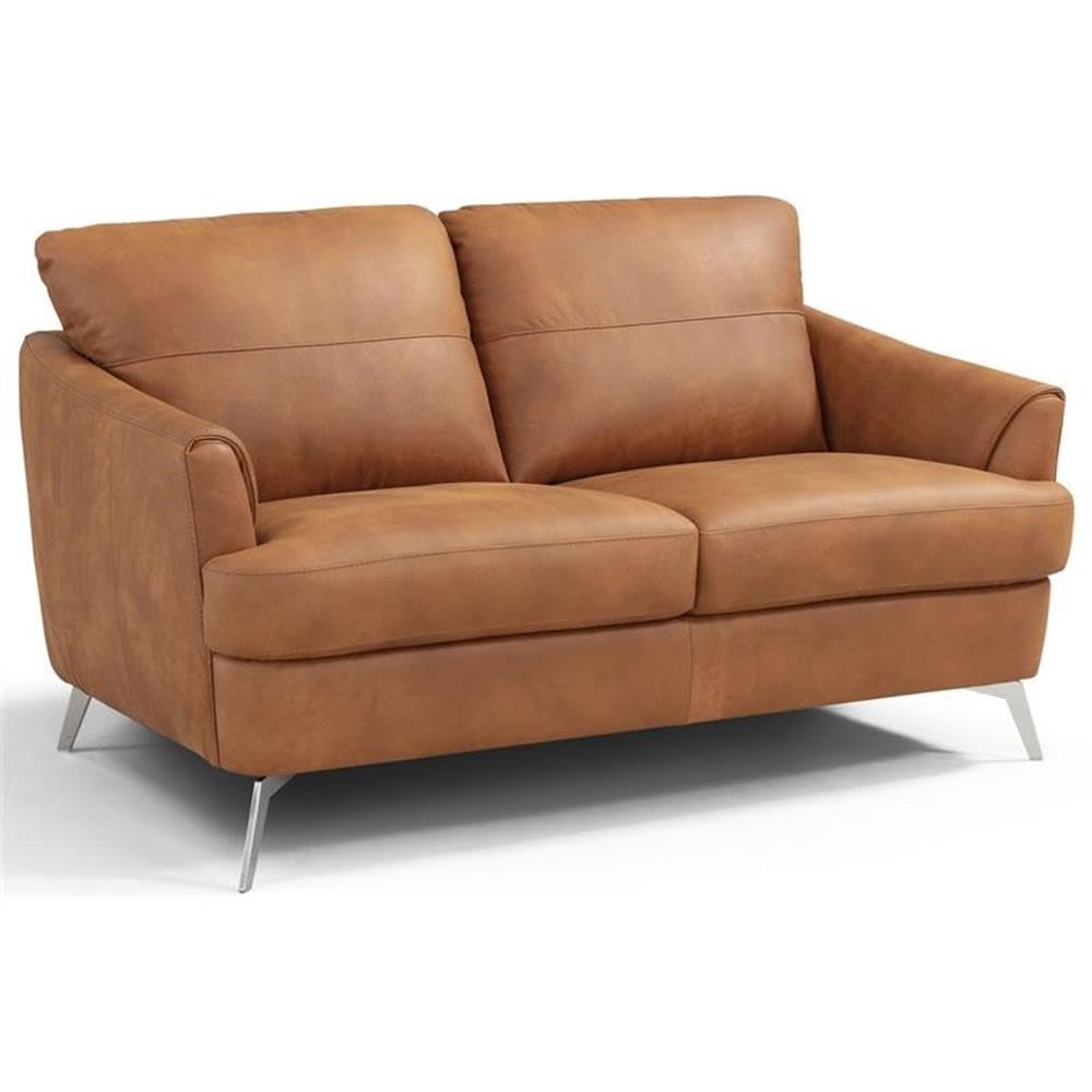 Safi Loveseat in Cappuccino Leather