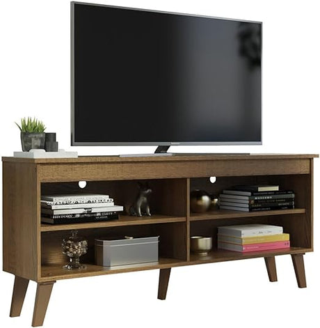 TV Stand Cabinet with 4 Shelves and Cable Management, TV Table Unit for TVs up