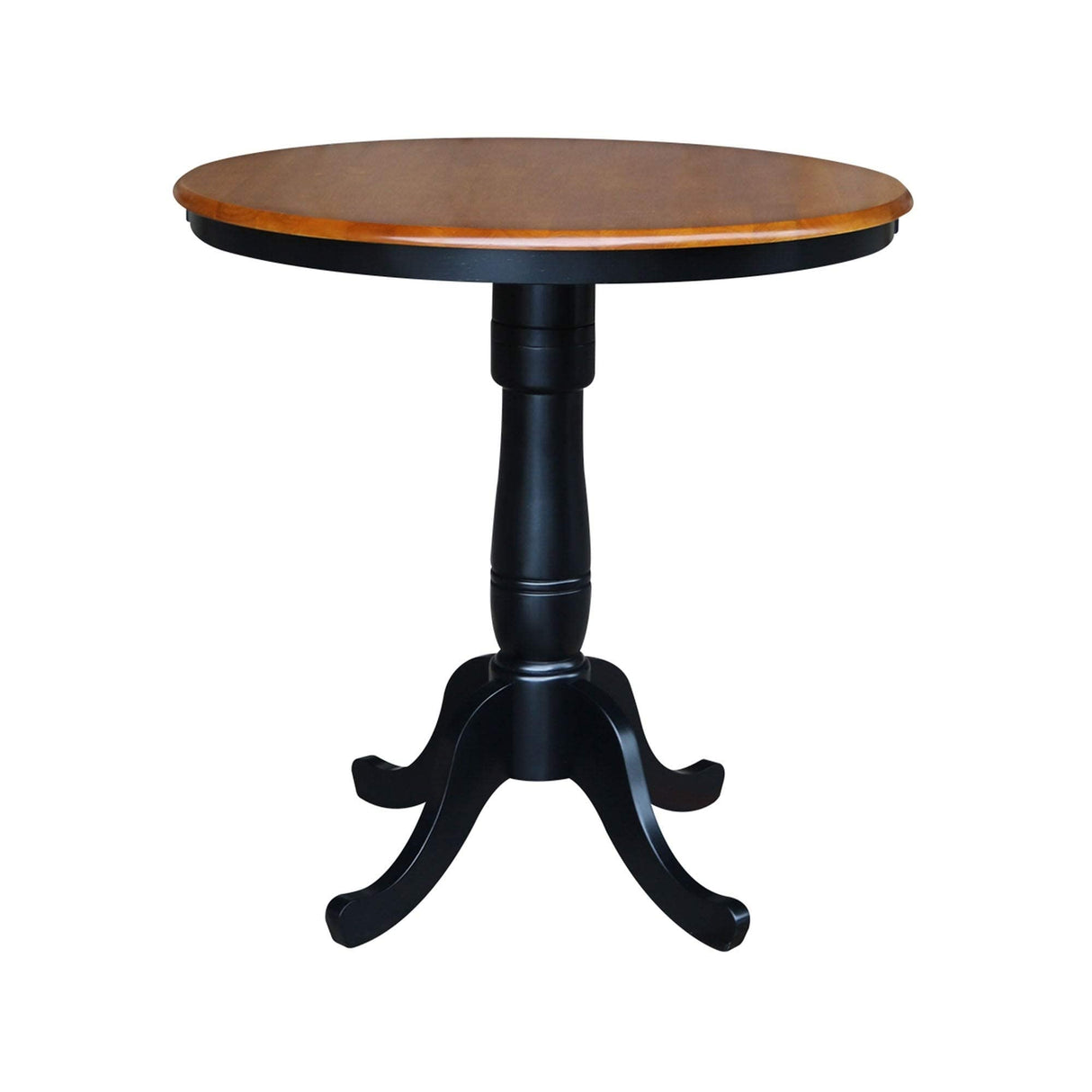 36-Inch Round by 36-Inch High Top Ped Table, Black/Cherry