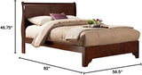 Full Size Wood Sleigh Bed, Box Spring Required, in Cappuccino (Brown)