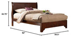 Full Size Wood Sleigh Bed, Box Spring Required, in Cappuccino (Brown)