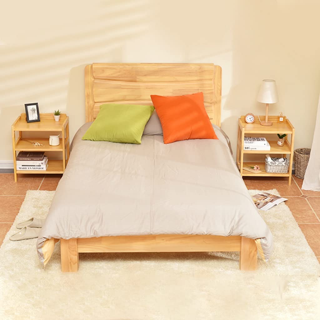 Simple Wooden Bedside Table Bedroom Bedside Storage Cabinet Wooden Storage Rack