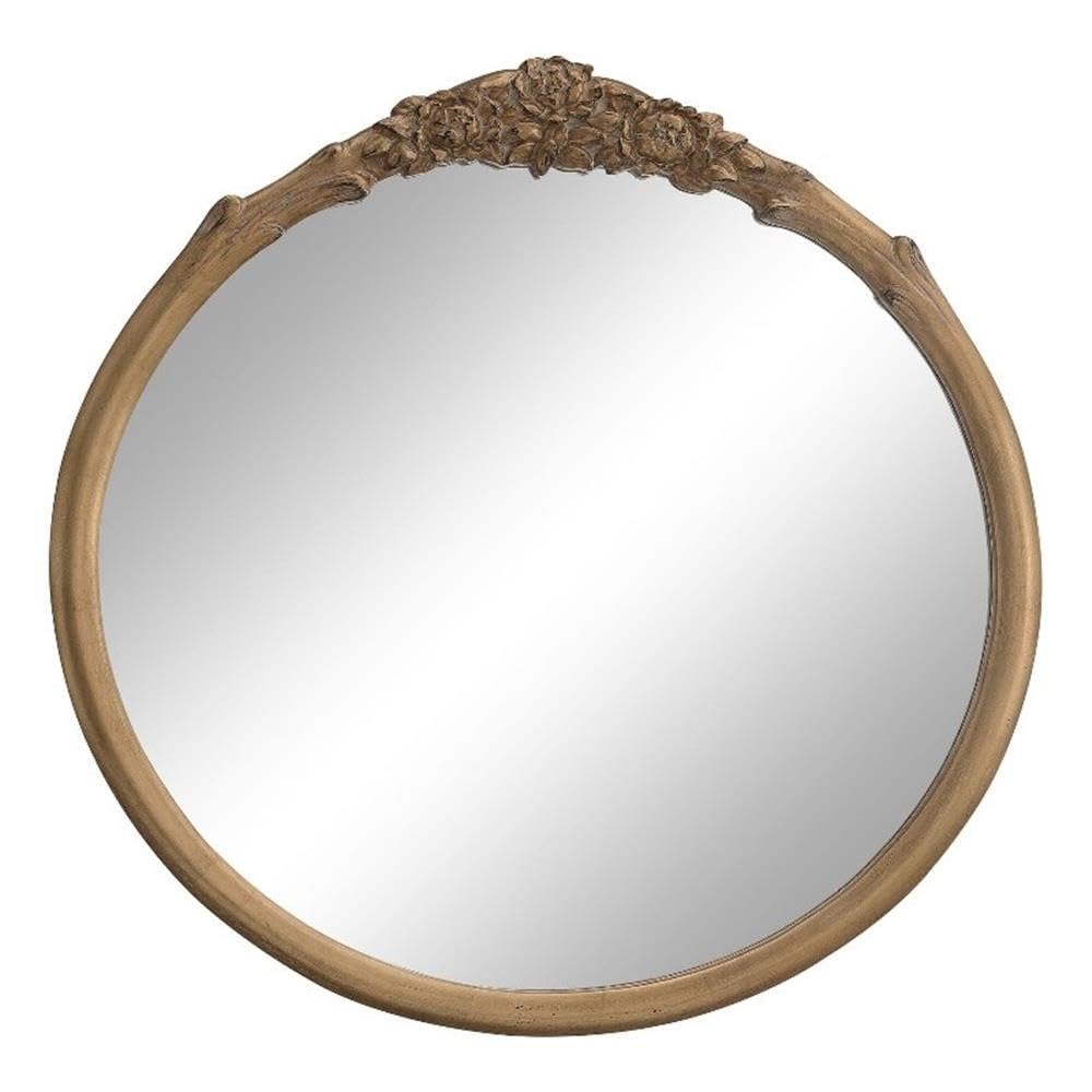 Provincial Round Wall Floor Mirror in Vintage Gold