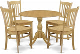 DMGR3-OAK-W 3 Piece Modern Dining Table Set Contains a Round Wooden