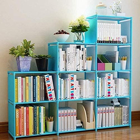 9-Cube DIY Adjustable Bookcase 30 Inch, Children's