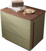 Night Stands Floorstanding Nightstand Wooden Bedside Table Leather Double/Triple