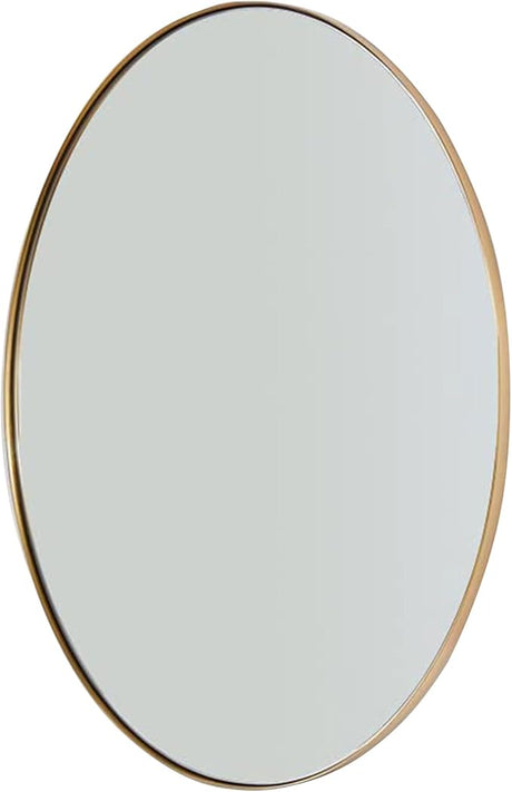 Brushed Nickel Mirror, Oval Bathroom Mirror 22x30'', Brushed Nickel Oval Wall Mirror