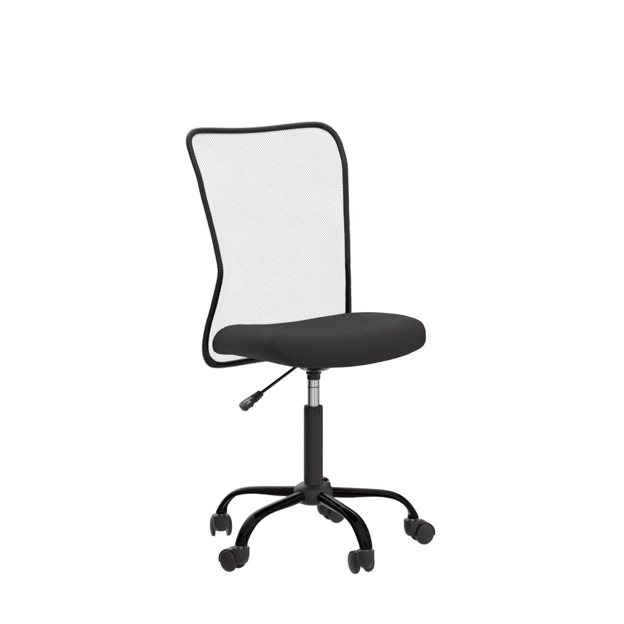 Small Office Chair, Armless Desk Chair with Wheels, Ergonomic Computer Chair