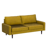 Americus Velvet Upholstered 3 Seater Couch for Living Room, with Luxurious Mid Century