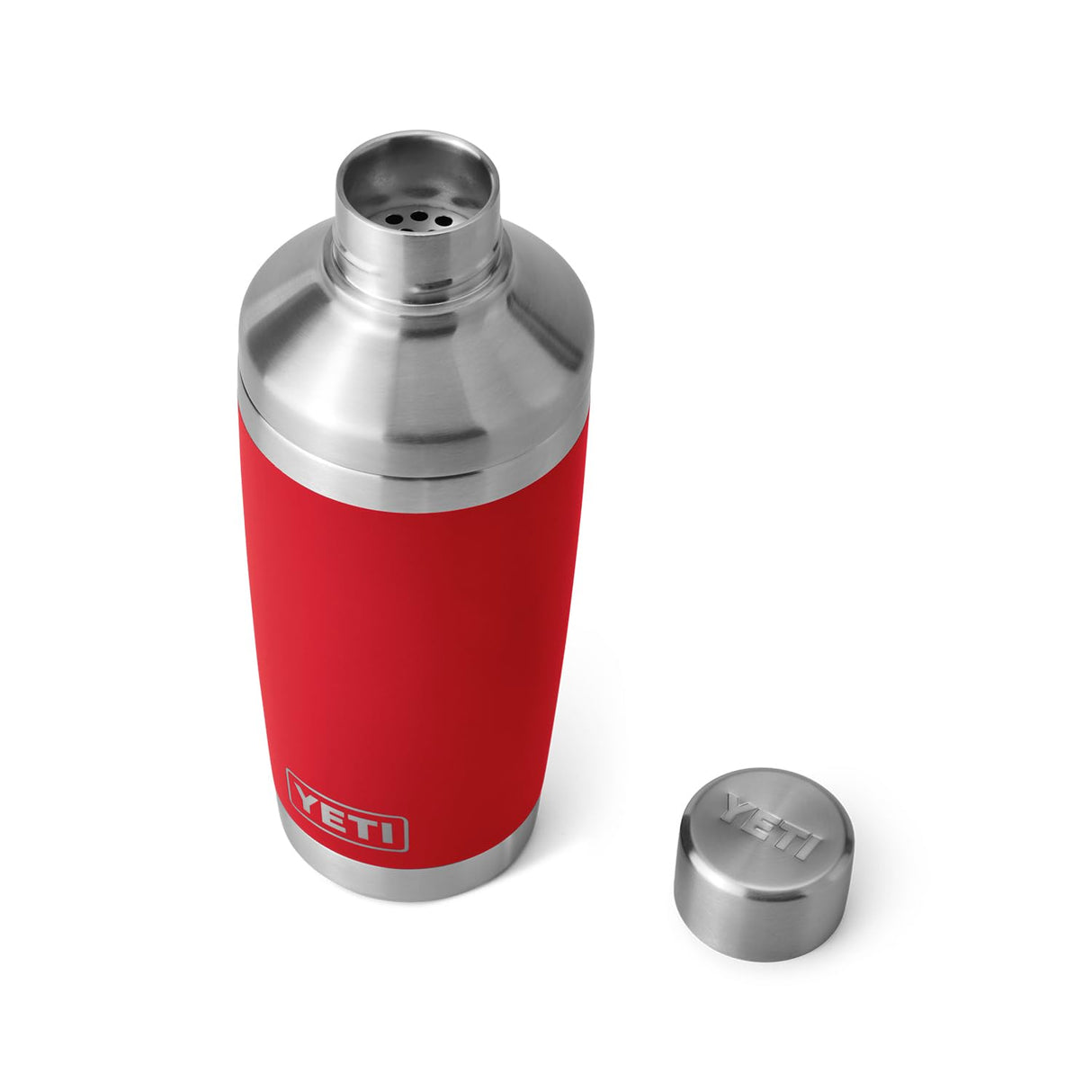 Rambler 20 oz Cocktail Shaker, Stainless Steel, Vacuum Insulated, Rescue Red
