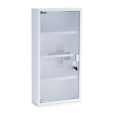 18122 Medicine Cabinet, Metal, White, 30 x 12 x 60 cm