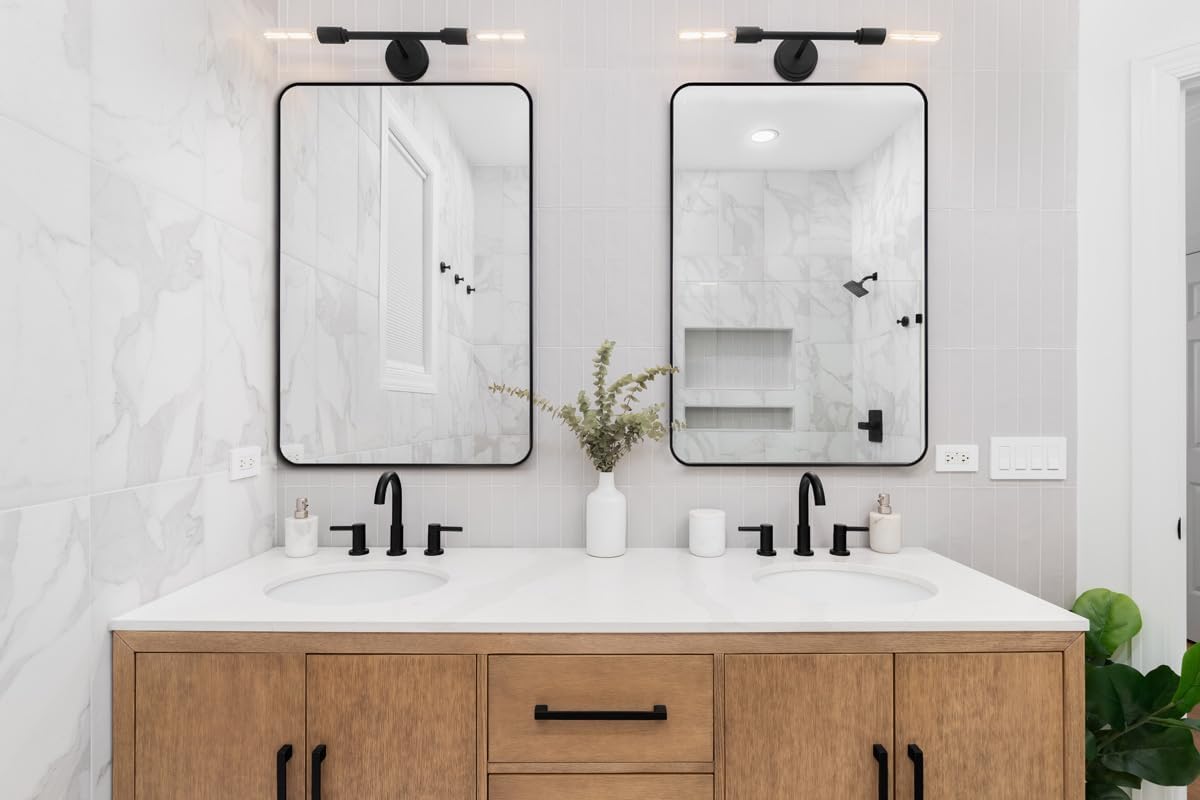 Black Bathroom Mirror, Bathroom Vanity Wall Mounted Mirror