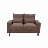 Seater Sofa 2 Seat Loveseat Compact Loveseat Couch Living Room Furniture with Armrest, Brown 2 Seater