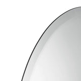 Frameless Oval Mirror, 24" x 36" Bathroom Wall Mirror w/Beveled Edge