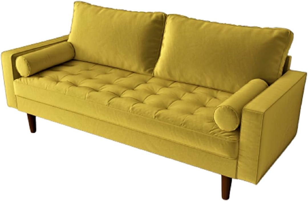 Womble Modern Velvet Upholstered Living Room Diamond Tufted Chesterfield with Gleaming Nailheads