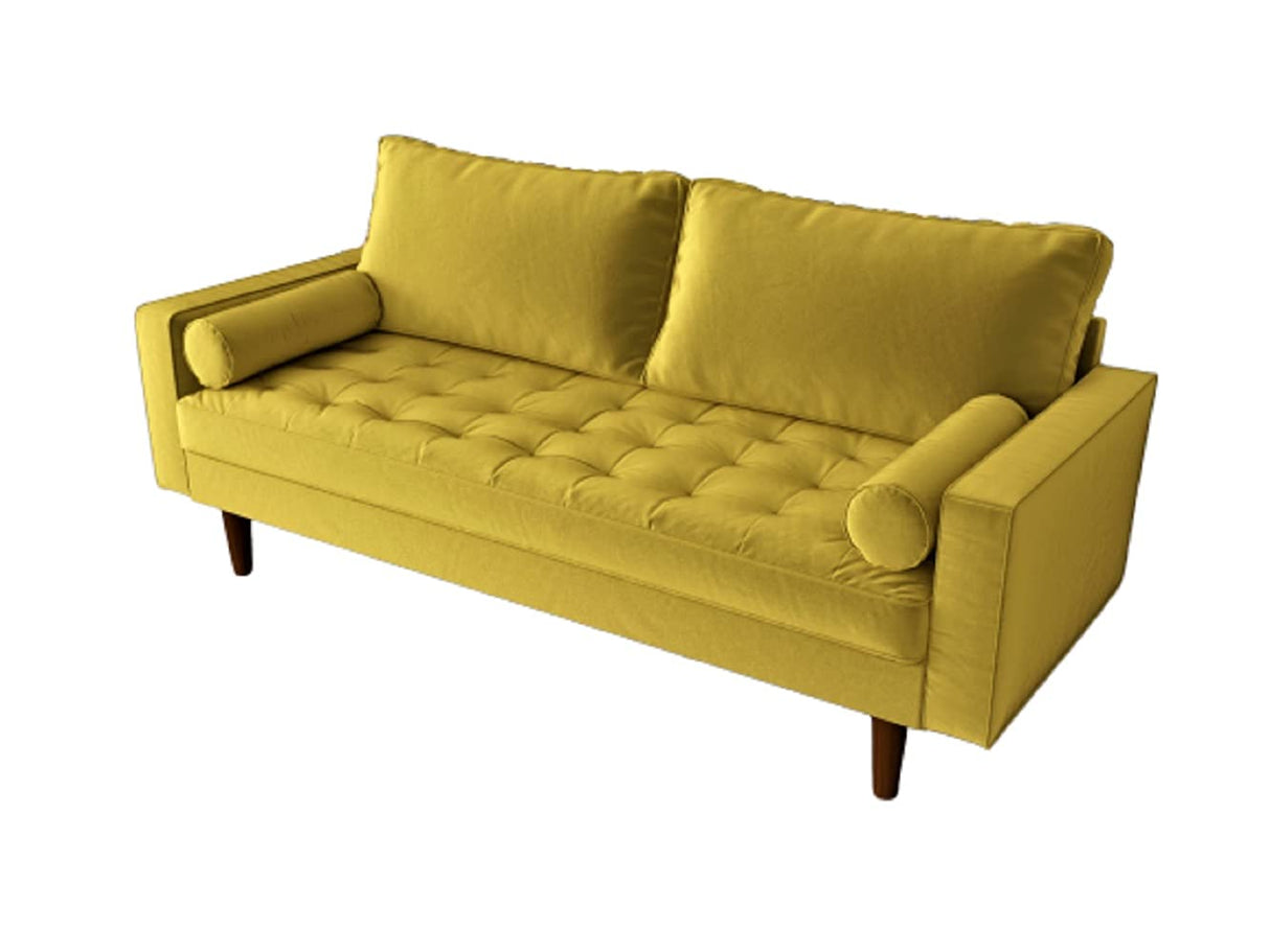 Womble Modern Velvet Upholstered Living Room Diamond Tufted Chesterfield with Gleaming Nailheads