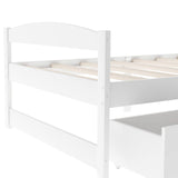 Twin Bed with Storage, Twin Size Daybed with 2 Drawers, Wood Storage Bed Frame,