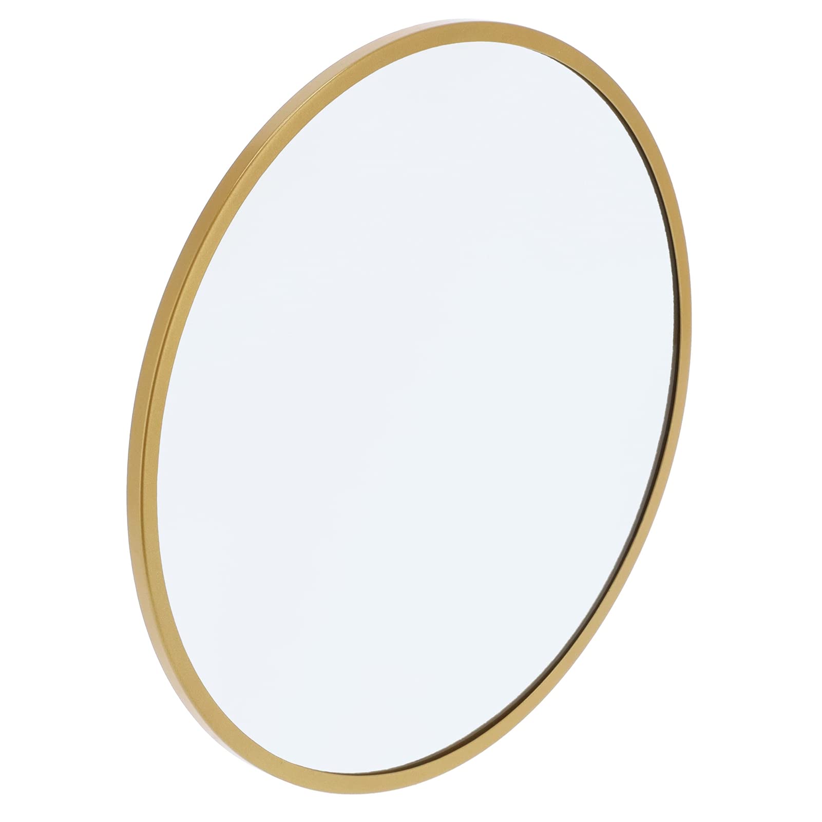 Round Wall Mirror with Metal Frame, 16" Modern Large Round Mirror,Wall