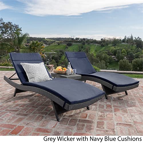 Savana 3Pc Outdoor Wicker Lounge with Water Resistant Cushions & Coffee Table