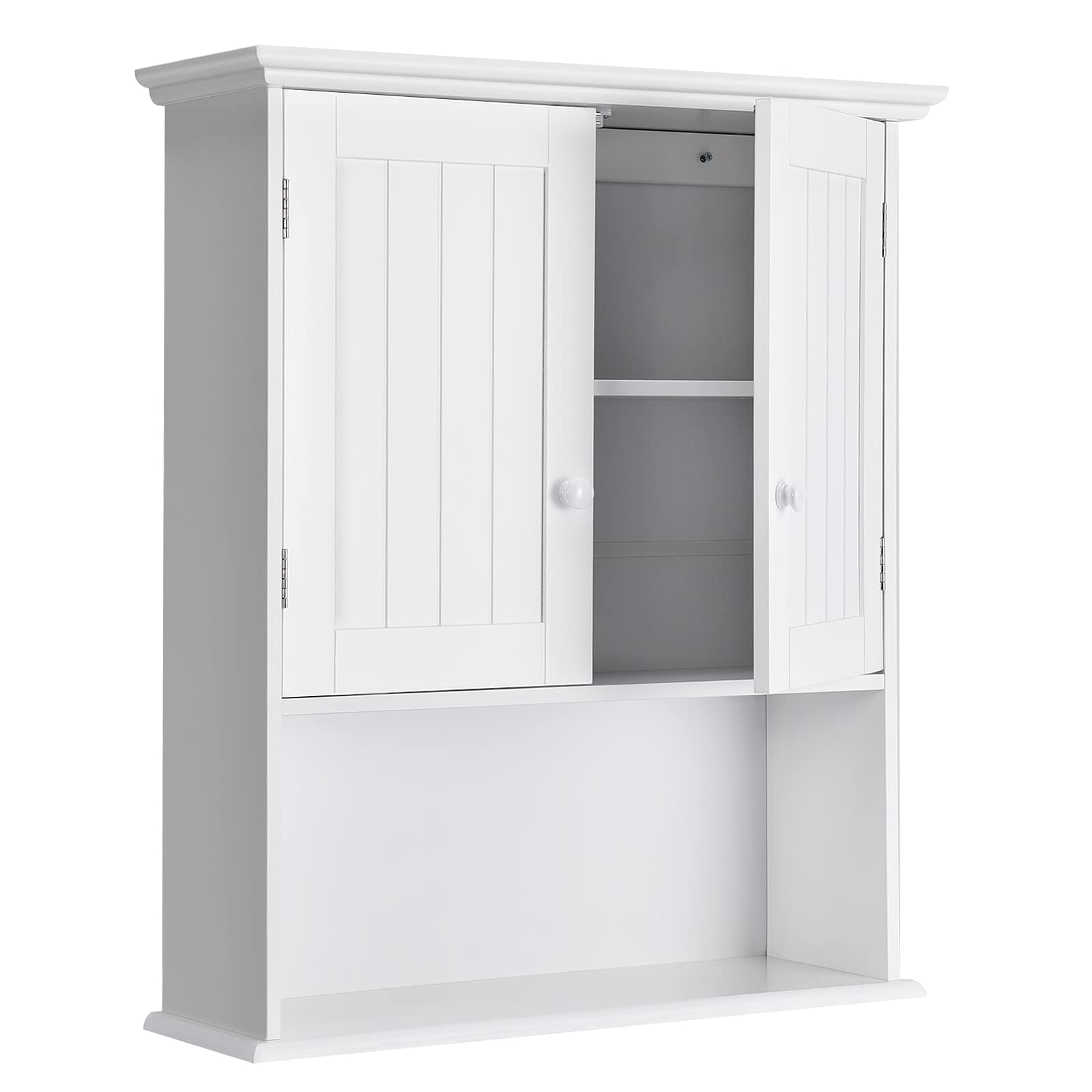 Wall Mount Bathroom Cabinet Wooden Medicine Cabinet Storage Organizer