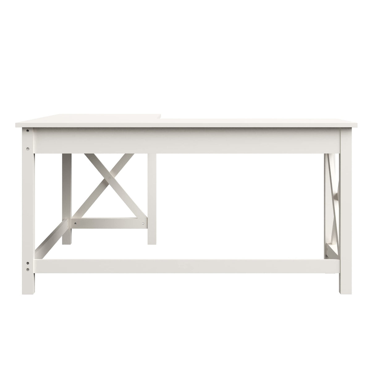 Computer Desk - L-Shaped Desk with X-Pattern Legs - for Office, Computer, or Craft Table