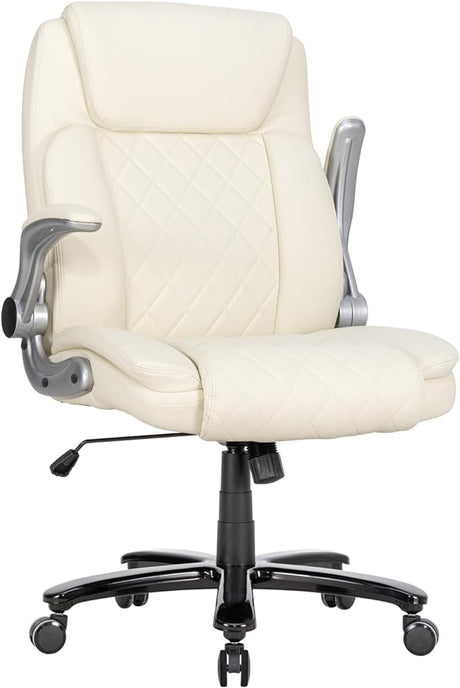 Big and Tall 500lbs Office Chair Wide Spring Seat, High Back Large Executive Chair