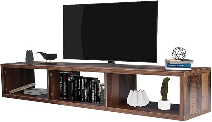 Floating TV Cabinet, 60inch Modern Wood Wall Mounted Media Console