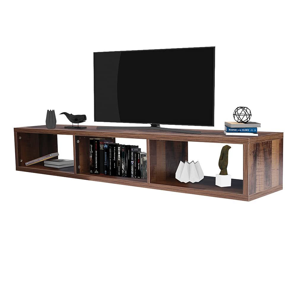 Floating TV Cabinet, 60inch Modern Wood Wall Mounted Media Console