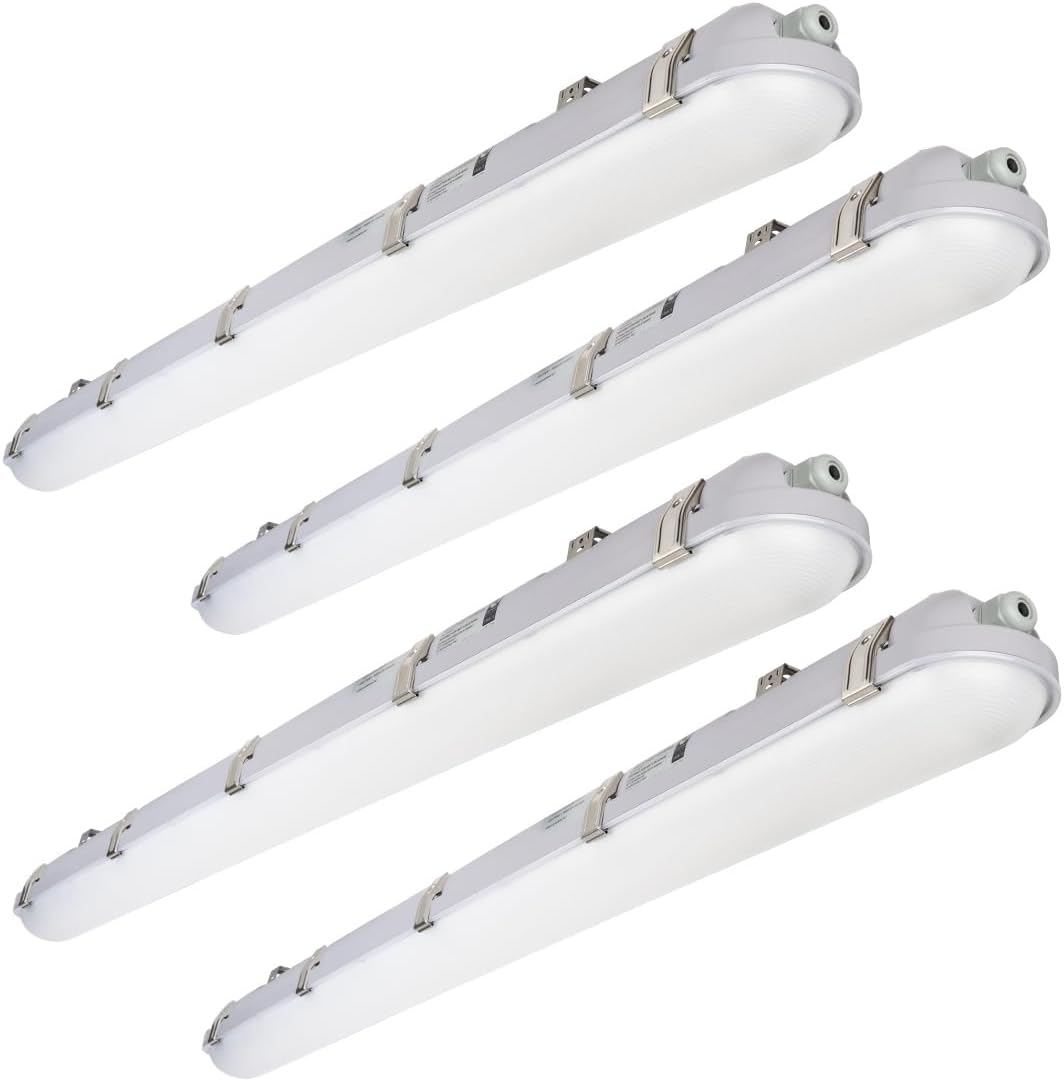 Vapor Tight Light 60W 6600lm (120W Eq.), Waterproof Outdoor Shop Light 5000K IP